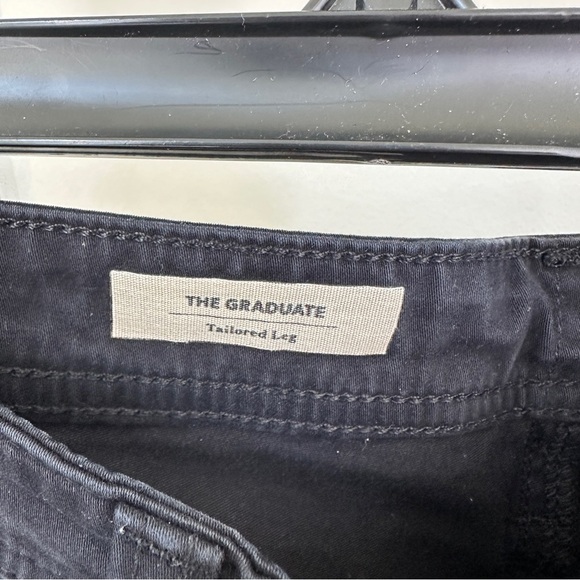 AG Adriano Goldschmied Men's The Graduate Straight Black Pants Size 34” - Picture 9 of 13